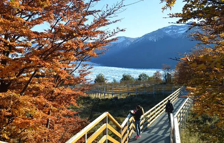 Pasarelas del Glaciar Perito Moreno en otoño